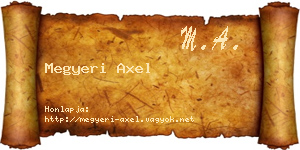 Megyeri Axel névjegykártya